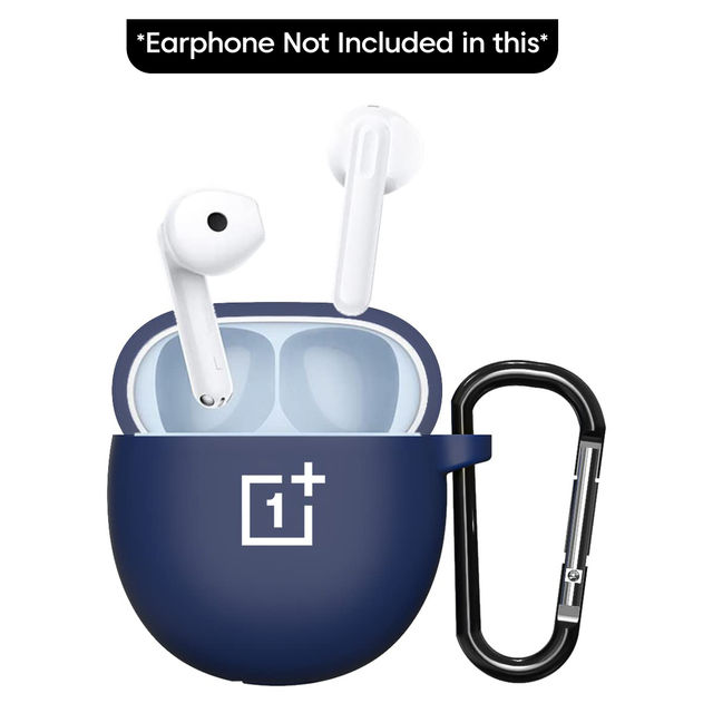 Sounce Silicone Case Cover for OnePlus Nord Buds CE | Shockproof with Keychain & LED Visible | Blue
