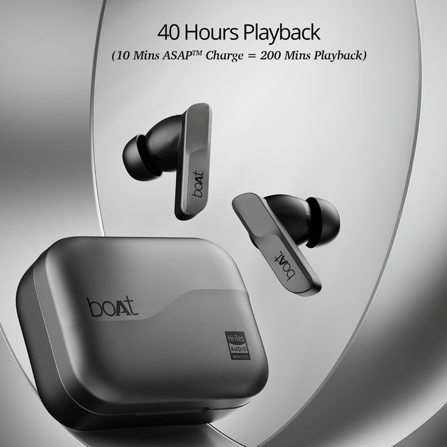 boAt Airdopes 800 Hidef With Hidef Audio By Ldac, Enx, App Support, 40Hrs Battery, Graphite Grey