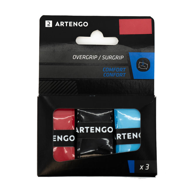 Artengo By Decathlon | Tennis Racket Overgrip Pack Of 3 - Multicolor