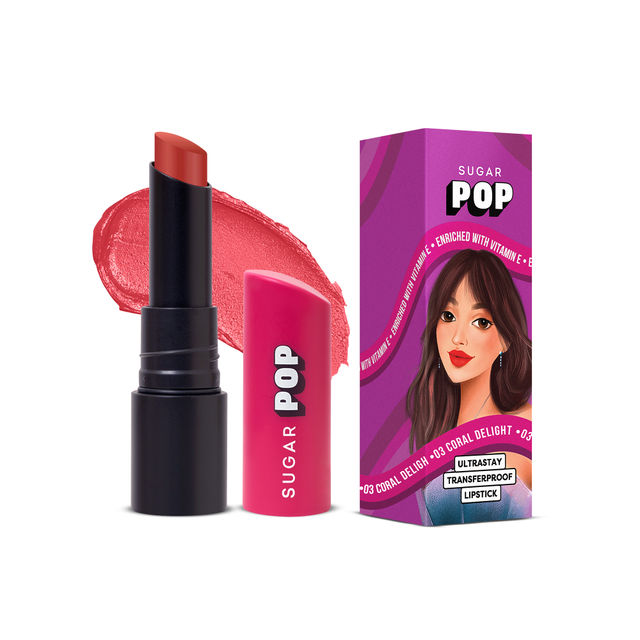 SUGAR POP Ultrastay Transferproof Lipstick 03 Coral Delight