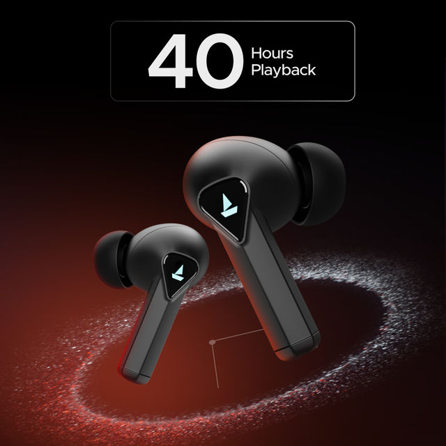 boAt Immortal 150 TWS Earbuds for Gaming w/ 40H Playtime, BEAST Mode & RGB LEDs (Black Sabre)