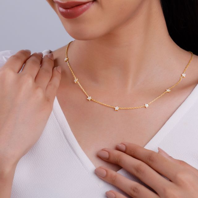 Giva Anushka Sharma Golden Star Constellation Necklace
