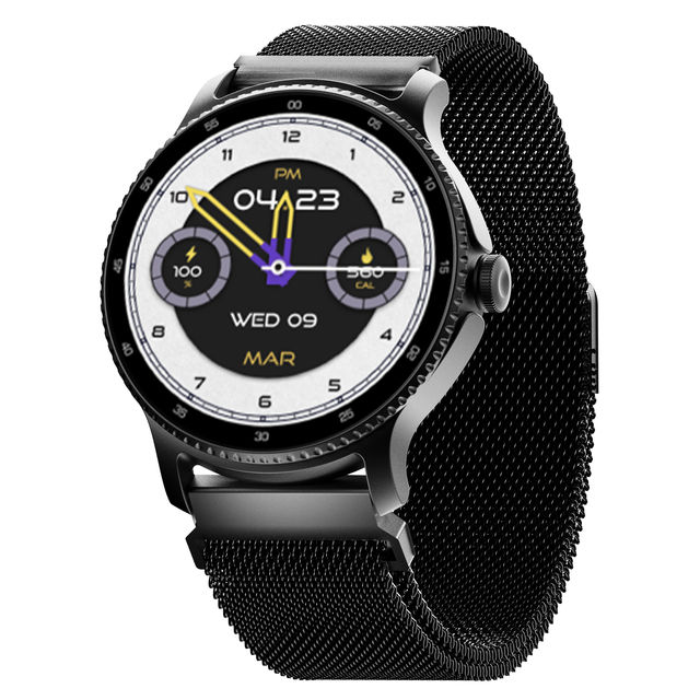boAt Lunar Discovery Smartwatch | 1.34" Display | BT Calling - Black Metal