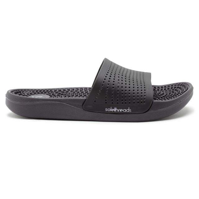 Solethreads Accuwalk Grey Slides for Men | Size - India-UK 9