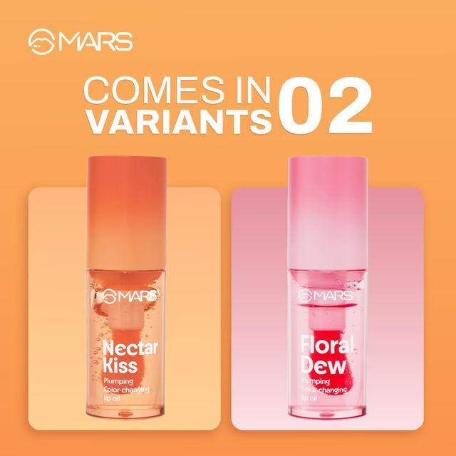 MARS Cosmetics Plumping Color Changing Lip Oil (4.8ml) (FLORAL DEW) With Fat Applicator