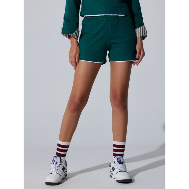 Cava Athleisure Green Zenfeel Shorts for Women | XXL