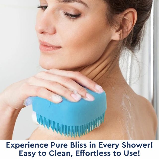 Gubb Silicone Bristle Bath Brush With Grip Handle | Silicone | Multicolor