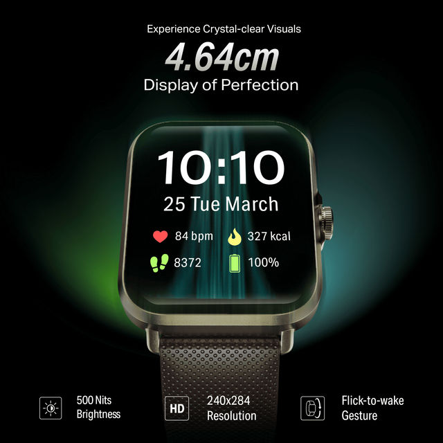 boAt Storm Infinity Smartwatch | 1.83" Display | BT Calling - Brown