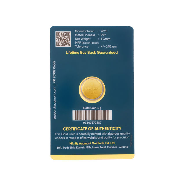 Augmont 24 Karat (999) Pure Gold Coin