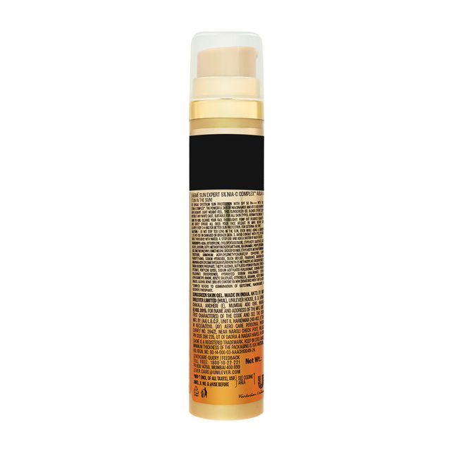Lakme 5% Niacinamide and Vitamin C Water Light Sunscreen Gel SPF 50 PA++++ For Oily Skin 2X Glow