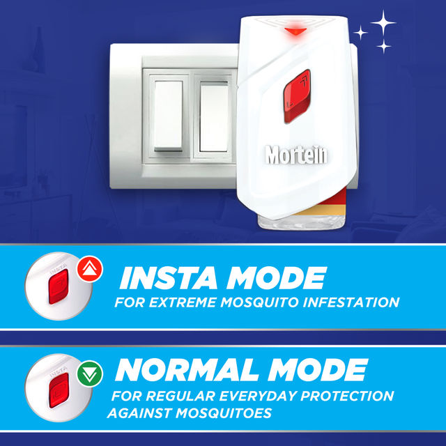 Mortein Insta5 Mosquito Repellent Machine(45ml) & Mortein Smartplus Mosquito Repellent Refill B2G1(105ml) Combo
