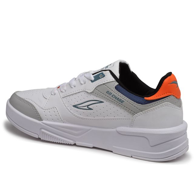 Asian Men s Mexico-01 Grey Orange Sneakers | UK-10