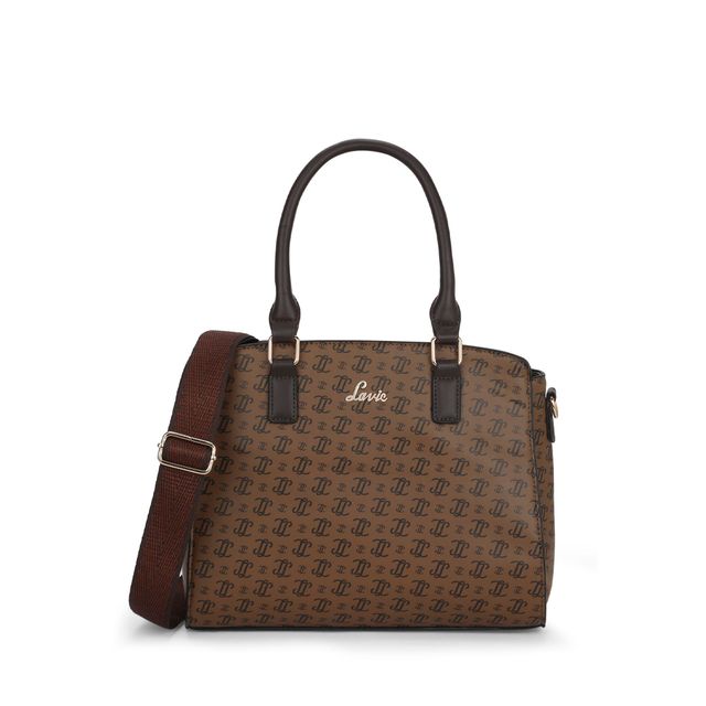 Buy Lavie Women's Mono LL Tyra Medium Satchel Handbag | Coffee