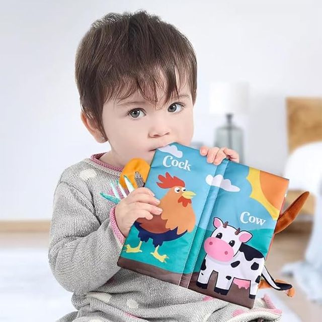 Kidology Activity Book Soft Crinkle Cloth Book for Infants Baby Toys | Farm