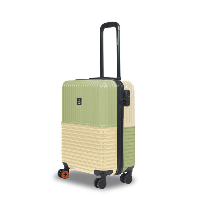 Nasher Miles Istanbul Cabin Hard-Sided ABS and PC Trolley Bag- 20 Inch - 55  cm- Green and Yellow