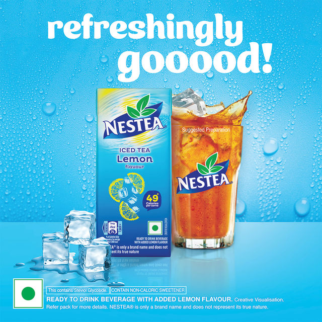 Nestea Lemon Iced Tea (Ready to Drink) - 49 Calories Only Tetra Pack 200 ml Combo