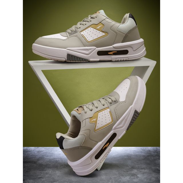 Asian Men s Mexico-02 Grey White Sneakers | UK-7