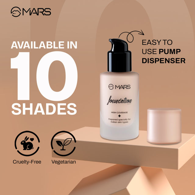 MARS Cosmetics High Coverage Liquid Foundation (Shade-03)