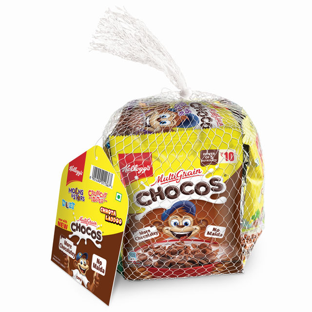 Kellogg'S Multigrain Chocos - Variety Pack(153gms) & Nandini Fresh Toned Fresh Milk (Pouch Blue)(500ml) Combo