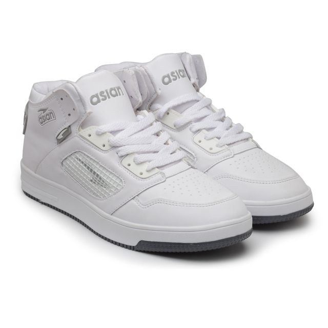 Asian Carnival-01 Hightop Sneakers For Men Full White | UK-7