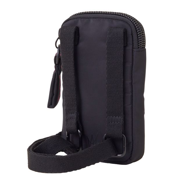 Accessorize London Women's Phone Bag In Recycled Nylon | Black