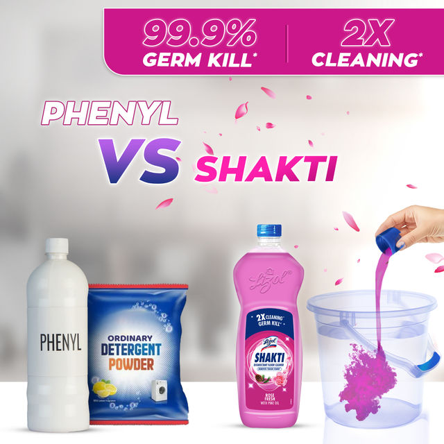Lizol Shakti Rose Fresh Disinfectant Floor Cleaner
