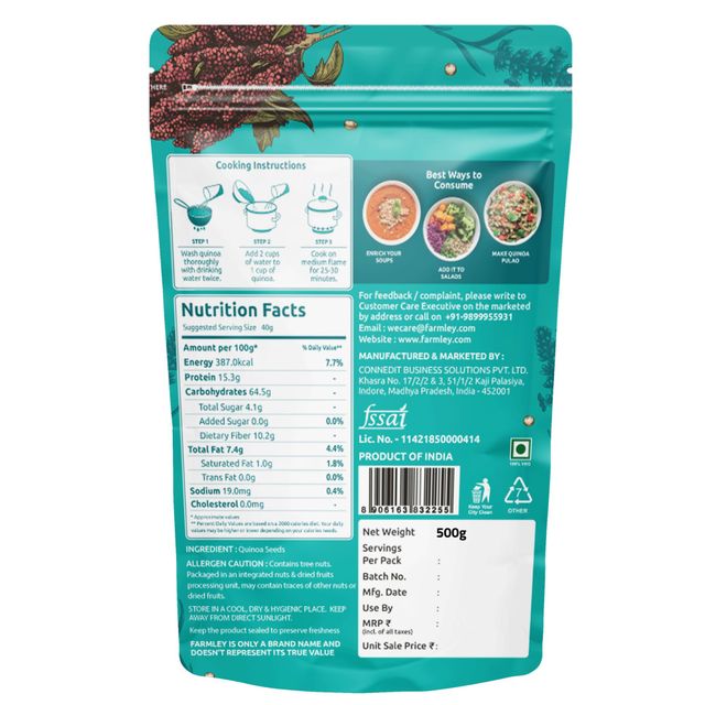 Farmley Natural Quinoa | Diet Food | Gluten Free | High Protein | Ready To Cook Quinoa