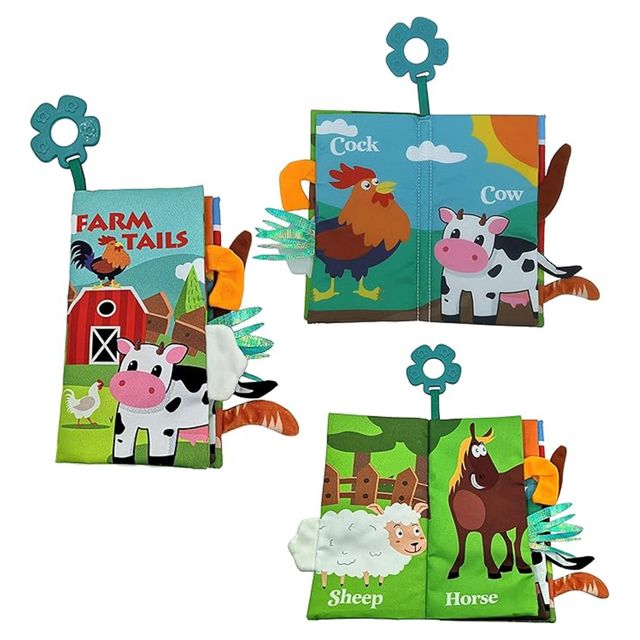 Kidology Activity Book Soft Crinkle Cloth Book for Infants Baby Toys | Farm