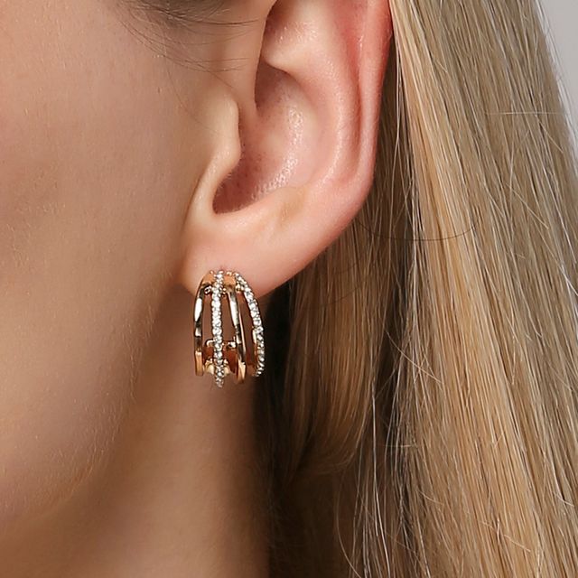 Accessorize London Women Sparkle Multi Hoop