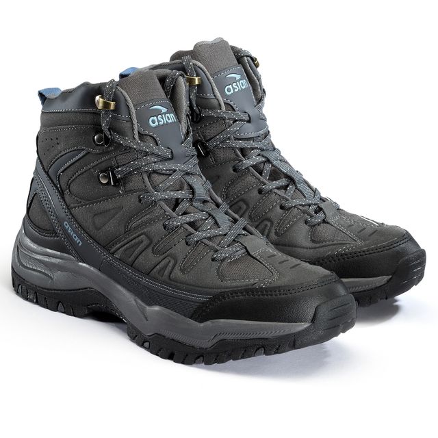 Asian Everest-22 Trekking Shoes For Men Dark Grey | UK-9