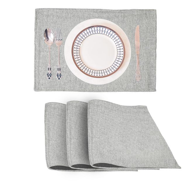 Lushomes Jute Table Mat - Grey | Jute Placemat | 12 x 18 inch