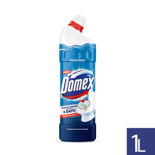 Domex Toilet Cleaner Liquid, Ocean Fresh 1 l Combo