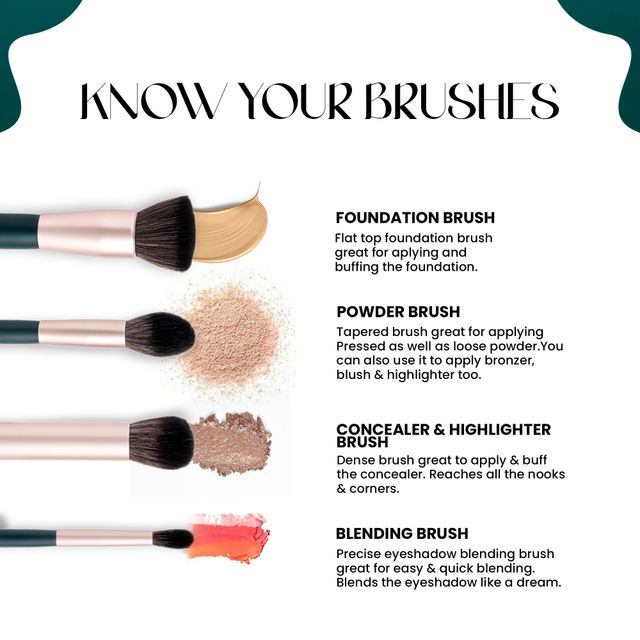 MARS Cosmetics Tools Of Titan Brush Set Of 8 With Holder (Pack Of 8)