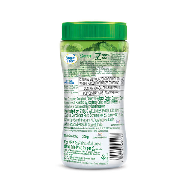 Sugarfree Green 100% Natural Made From Stevia