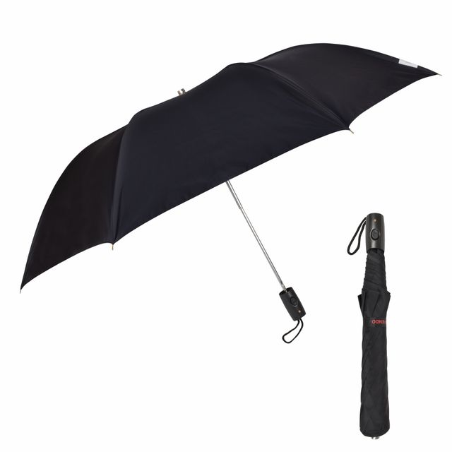 Fendo 2 Fold 24.5 inch Black Auto Open Umbrella