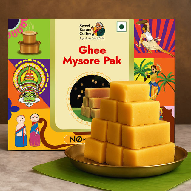 Sweet Karam Coffee Premium Ghee Mysore Pak - 100% Authentic 100 g Combo