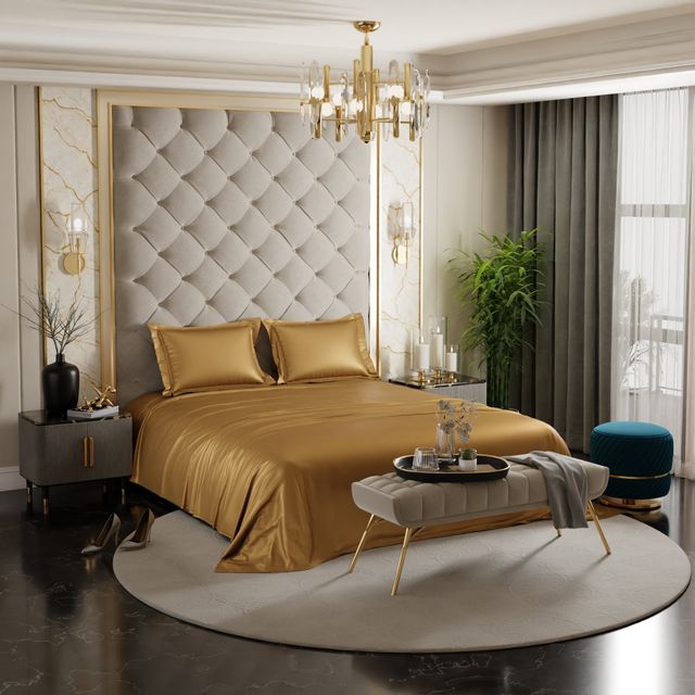 Stoa Paris Eternal Glow Flat Bedsheet Set - Double - 2 Pillow Covers