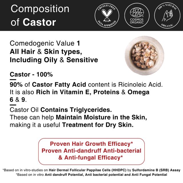 Soulflower Coldpressed Castor Oil For Hair & Skin(225ml) & Soulflower Rosemary Essential Oil(15ml) Combo