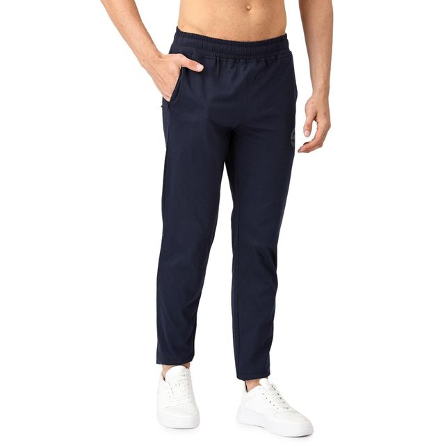 Pepe Jeans Men's Track Pant Cotton Rich Solid Mid-Rise | Navy Blue - S