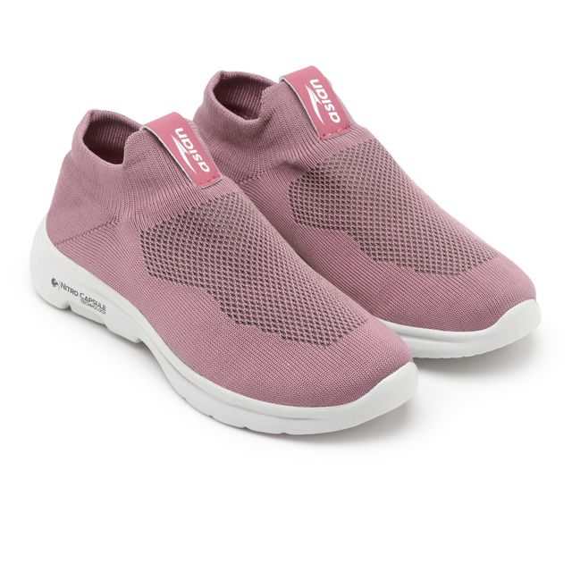 Asian Women s Sunshine Mauve Laceless Shoes | UK-8