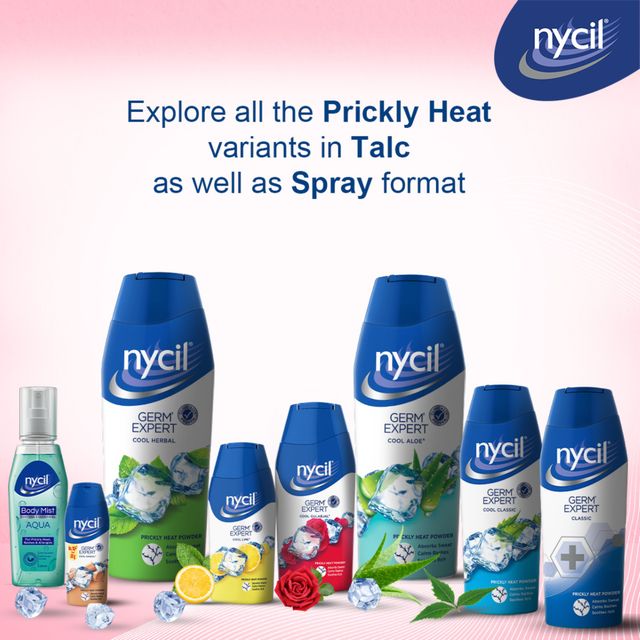 Nycil Germ Expert Cool Gulabjal Prickly Heat & Cooling Powder ( Free 50 g Nycil Cool Gulabjal )