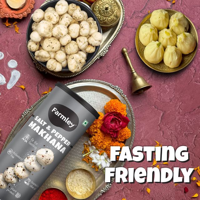 Farmley Black Pepper Roasted Makhana- Fit For Fasting
