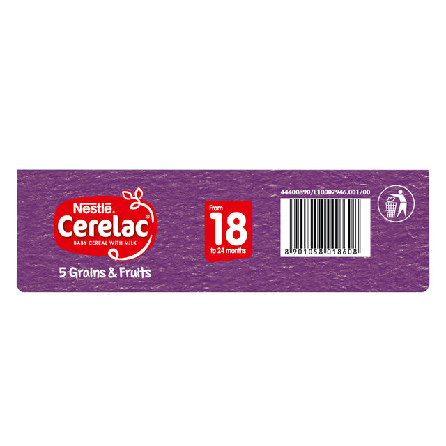 Nestle CERELAC 5 Grains & Fruits Baby Food Cereal (Source of Iron & Protein, 18 -24 Months)