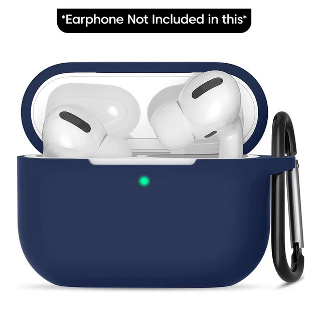 Sounce AirPods Pro 2nd Gen Case Cover | Shockproof Silicone with Keychain & LED Visible | Blue