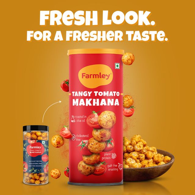 Farmley Tangy Tomato Makhana Roasted In Olive Oil 77 g Combo