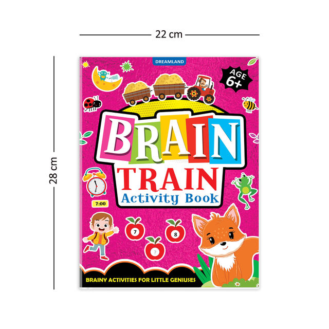 Dreamland Brain Train Activity Books Set of 4 - With Colouring Pages, Mazes, Puzzles and Word searches Activities, 256 Pages