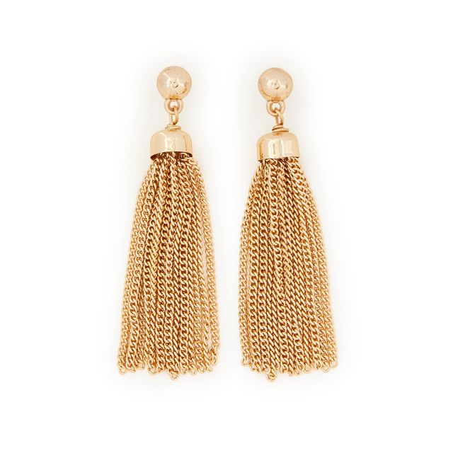 Accessorize London Women's Hammered Semi Circle Stone Earrings - Gold