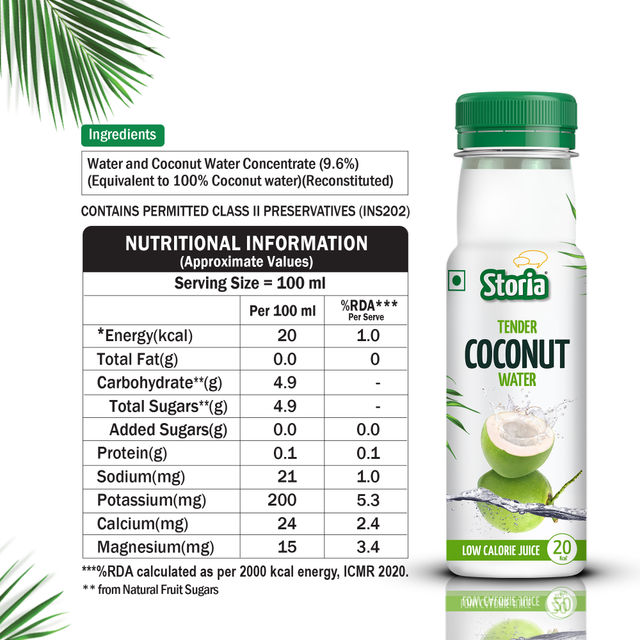 Storia Tender Coconut Water No Added Sugar