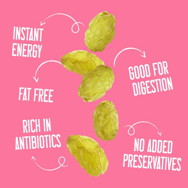 Yogabar Premium Green Raisins | Kishmish |100% Fresh Pure Seedless Kismis Raisins|Munakka
