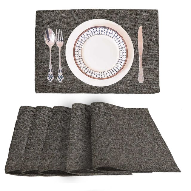 Lushomes Jute Table Mat - Brown | Jute Placemat | 12 x 18 inch